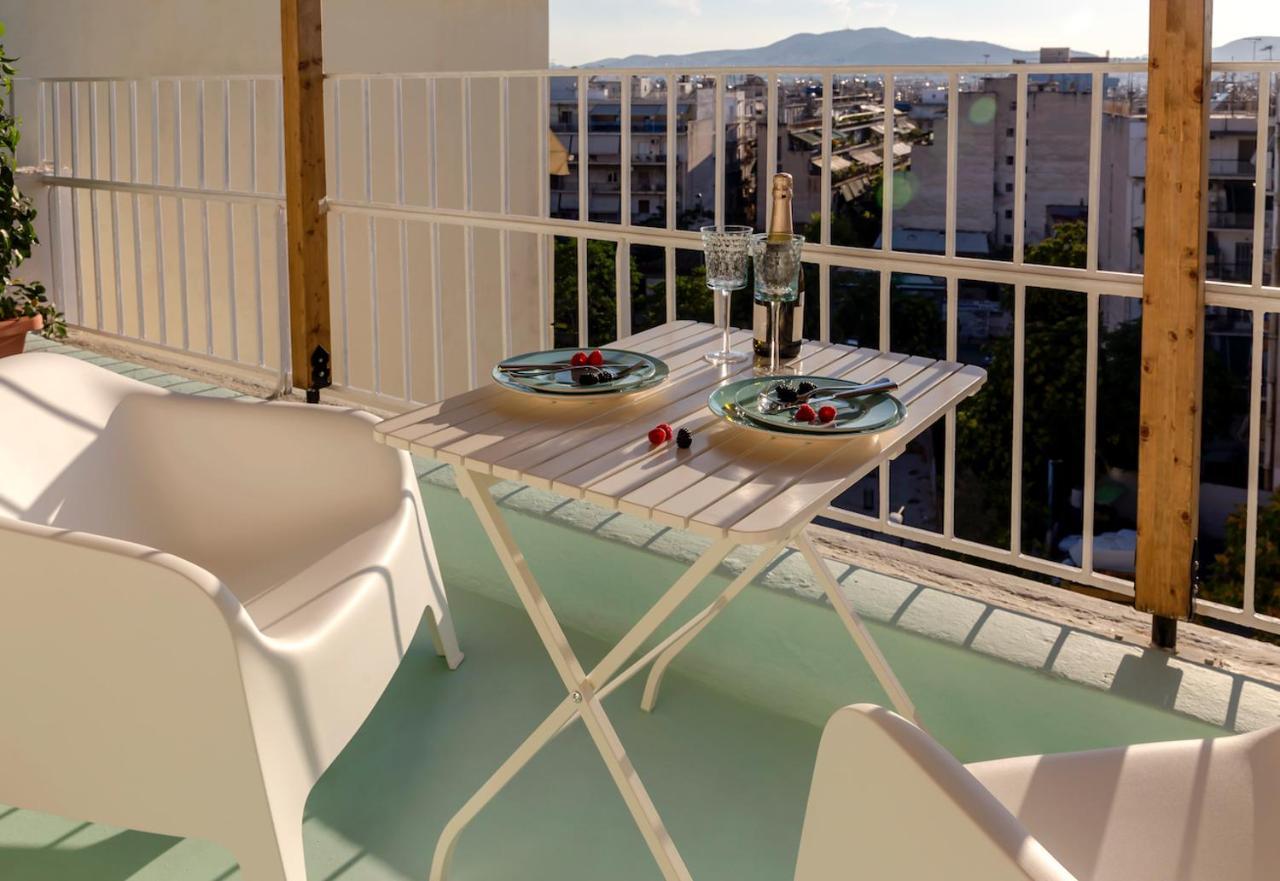 Blue And White Apartment Vipgreece Aten Exteriör bild
