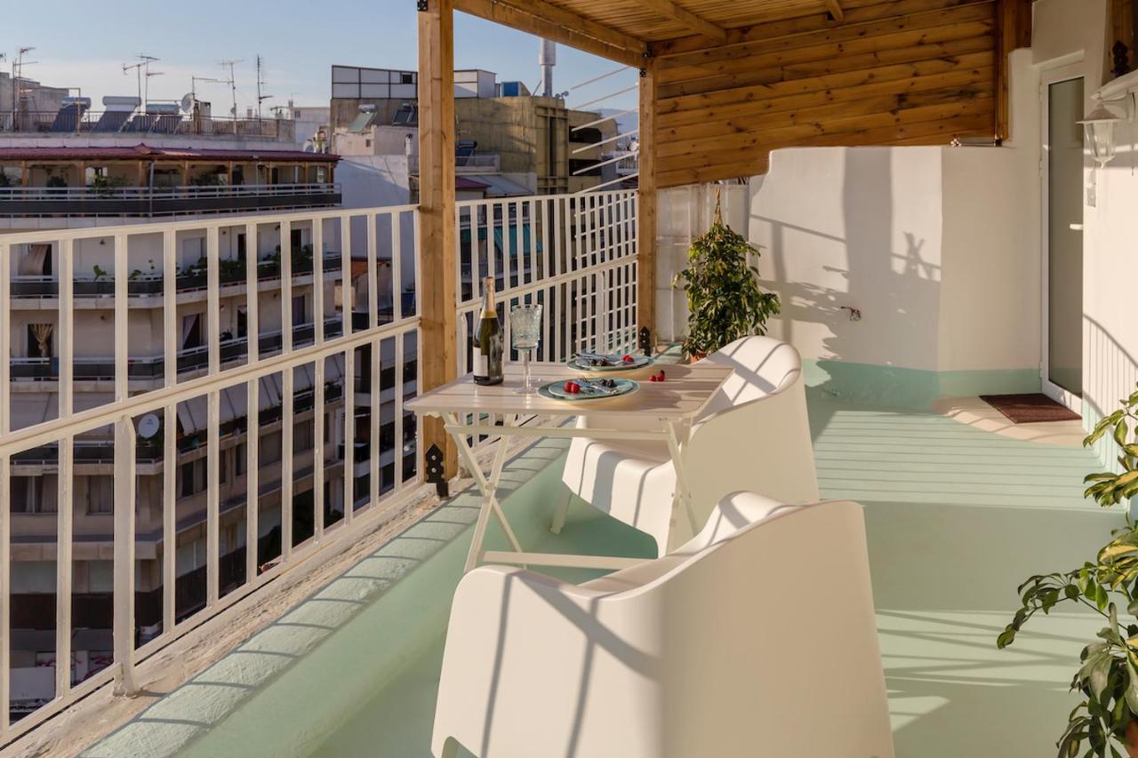 Blue And White Apartment Vipgreece Aten Exteriör bild