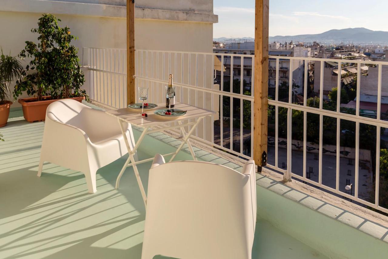 Blue And White Apartment Vipgreece Aten Exteriör bild